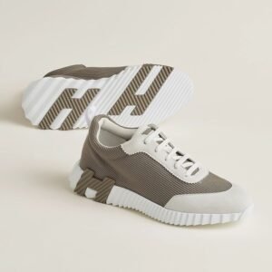 Hermes Bouncing Sneakers Brown White
