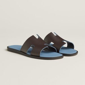 Hermes Izmir Sandal Mokka Blue Jean