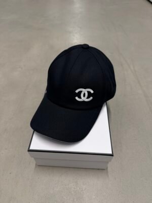 Chanel Baseball Logo Cap Black