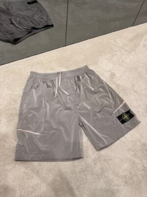 Stone Island Cargo Nylon Metal Shorts Grey Beige
