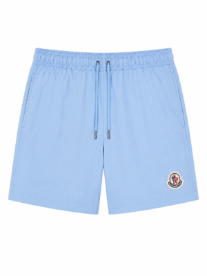 Moncler Logo Zwembroek Light Blue