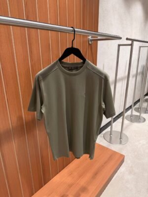 Loro Piana Embroidered Logo T-Shirt Khaki