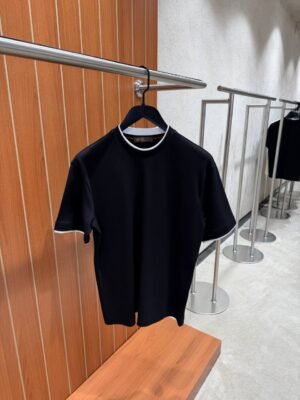 Loro Piana Side Printed T-Shirt Black