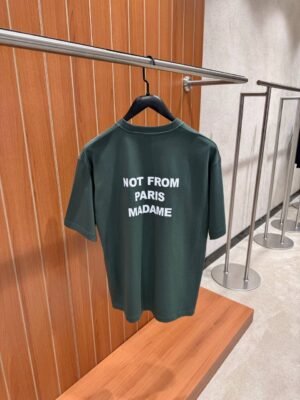 Drôle De Monsieur Slogan T-Shirt Green