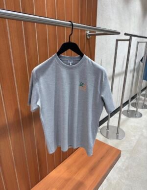 Loewe Classic Anagram Embroidered T-Shirt Grey