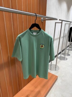 Drôle De Monsieur Slogan Rose T-Shirt Green