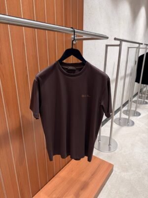 Loro Piana Chest Logo T-Shirt Brown