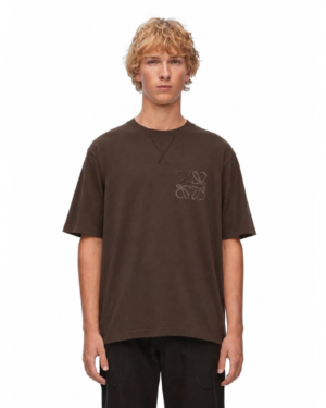 Loewe Embroidered Logo T-Shirt Brown
