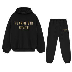Fear Of God Essentials Tracksuit FW24 Black Yellow State