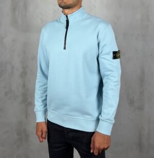 Stone Island Half Zipped Sweater Light Blue