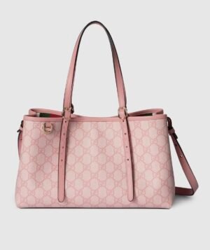Gucci Emblem Medium Tote Bag Pink