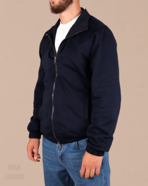 Loro Piana Windmate Reversible Bomber Jacket Navy Blue