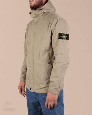 Stone Island Garment Dyed Crinkle Reps Jacket Beige