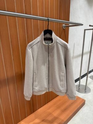 Brunello Cucinelli Silk & Wool Jacket Beige