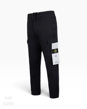 Stone Island Stretch Organic Cotton Cargo Pants Black