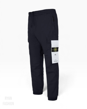 Stone Island Stretch Organic Cotton Cargo Pants Navy Blue