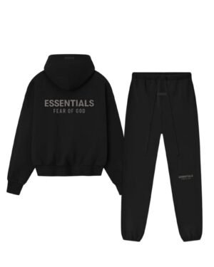 Fear Of God Essentials SS25 Tracksuit Jet Black